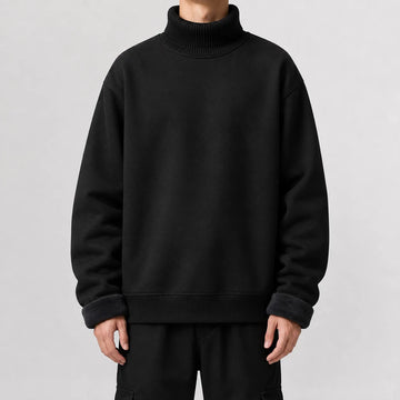 Fleece-lined trui met turtle neckline
