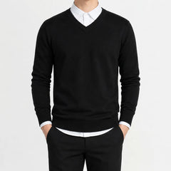 V-neck trui met lange mouwen