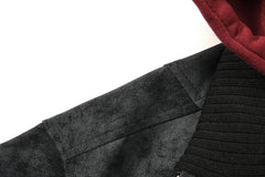 Oversized bomberjack met fleece hood