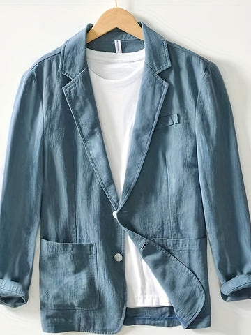 Blazer met reverskraag en opgerolde mouwen