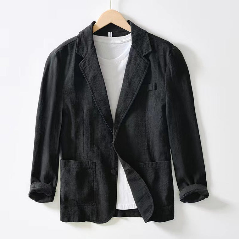 Blazer met reverskraag en opgerolde mouwen