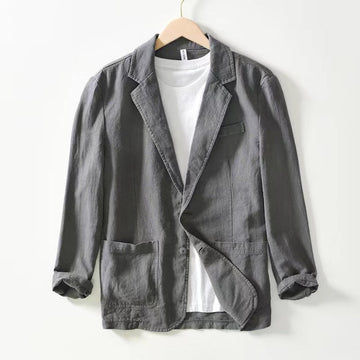 Blazer met reverskraag en opgerolde mouwen