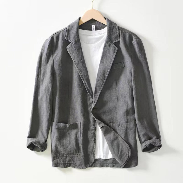Blazer met reverskraag en opgerolde mouwen