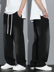 Broek met rechte pijp en losse pasvorm