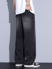 Broek met rechte pijp en losse pasvorm