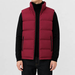 Gilet met hoge kraag en rits