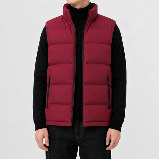 Gilet met hoge kraag en rits