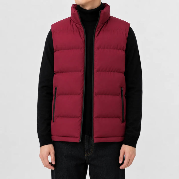 Gilet met hoge kraag en rits