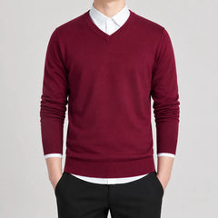 V-neck trui met lange mouwen