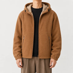 Hoodie met fleece en rits