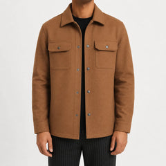 Overshirt met mandarin kraag