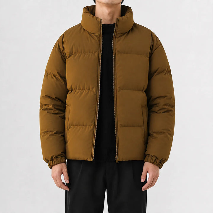 Puffer jacket met hoge kraag