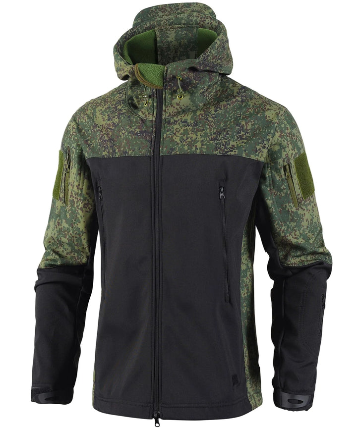 Parka met camouflage en verstelbare capuchon