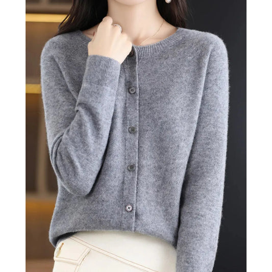 Cardigan met knoopsluiting en lange mouwen