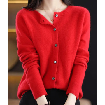 Cardigan met knoopsluiting en lange mouwen