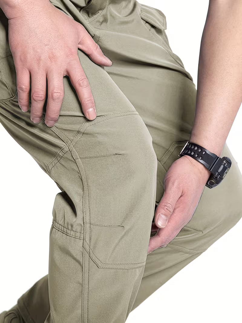 Cargo broek met rekbaar materiaal en meerdere zakken