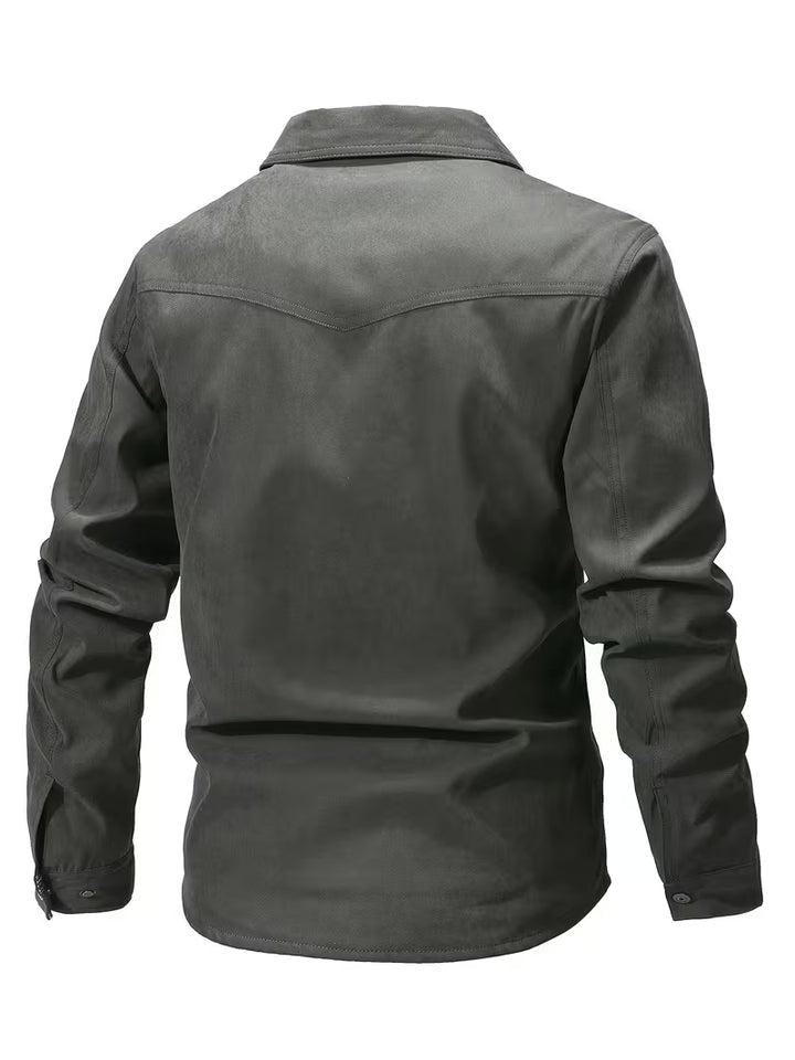 Cargo jas met reverskraag en knoopsluiting