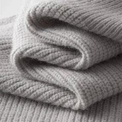 Cashmere trui met volledige rits en opstaande kraag