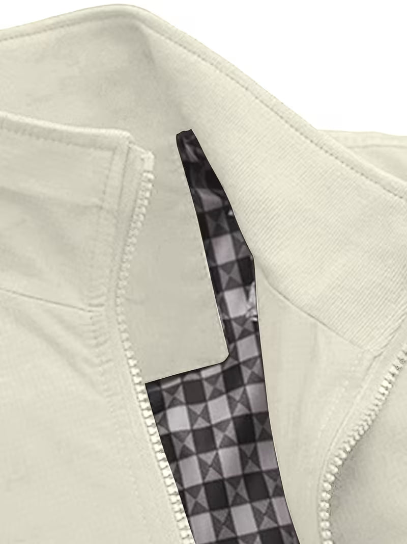 Casual bomberjack met rechtopstaande kraag