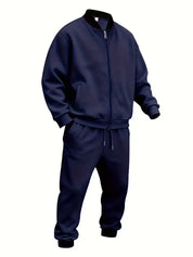 Casual jas heren met rits en ronde hals