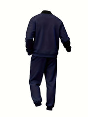 Casual jas heren met rits en ronde hals