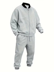 Casual jas heren met rits en ronde hals