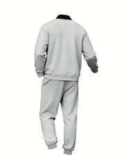 Casual jas heren met rits en ronde hals