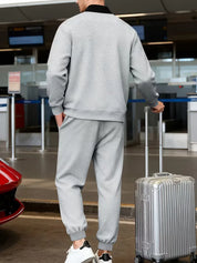 Casual jas heren met rits en ronde hals