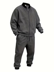 Casual jas heren met rits en ronde hals