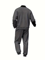 Casual jas heren met rits en ronde hals