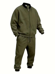 Casual jas heren met rits en ronde hals