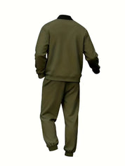 Casual jas heren met rits en ronde hals