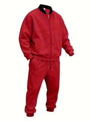 Casual jas heren met rits en ronde hals