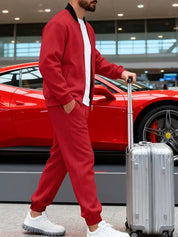 Casual jas heren met rits en ronde hals