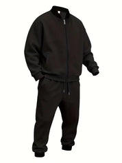 Casual jas heren met rits en ronde hals