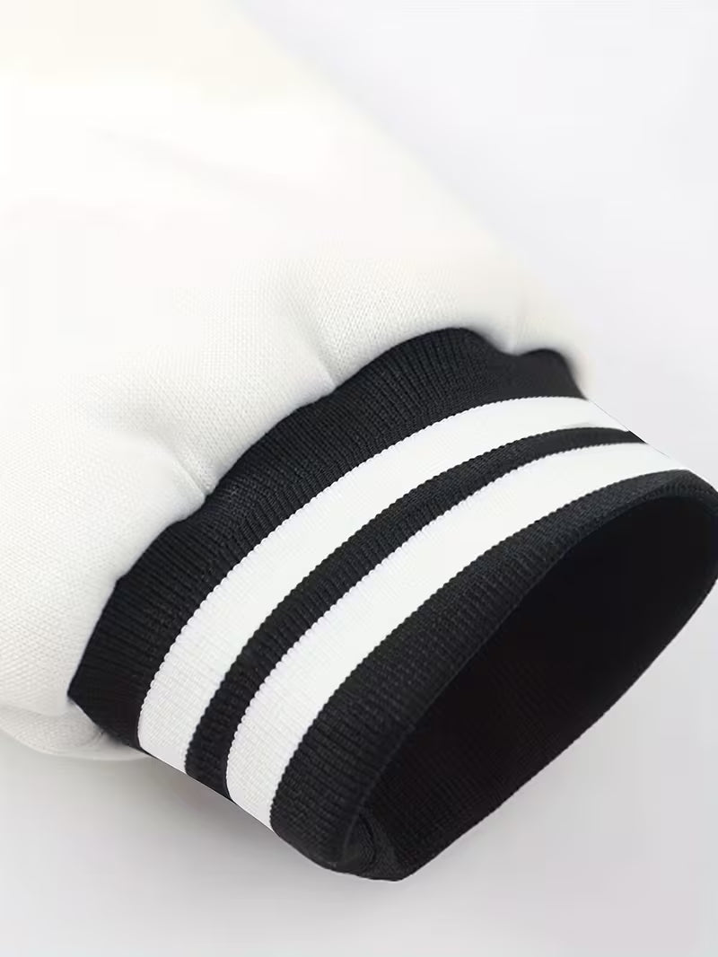 Casual jas met color-block ontwerp en baseball kraag