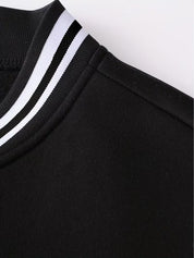 Casual jas met color-block ontwerp en baseball kraag