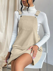 Casual jurk met ribbelstructuur en verstelbare schouderbanden