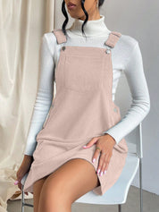 Casual jurk met ribbelstructuur en verstelbare schouderbanden