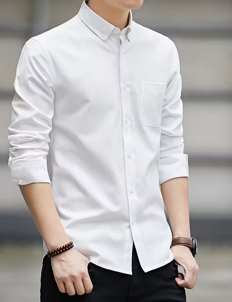 Casual overhemd met lange mouwen en borstzak
