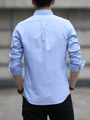 Casual overhemd met lange mouwen en borstzak