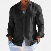 Casual overhemd met lange mouwen en regelmatige pasvorm