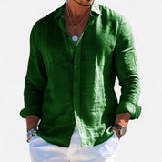 Casual overhemd met lange mouwen en regelmatige pasvorm