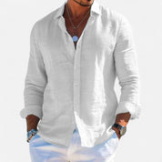 Casual overhemd met lange mouwen en regelmatige pasvorm