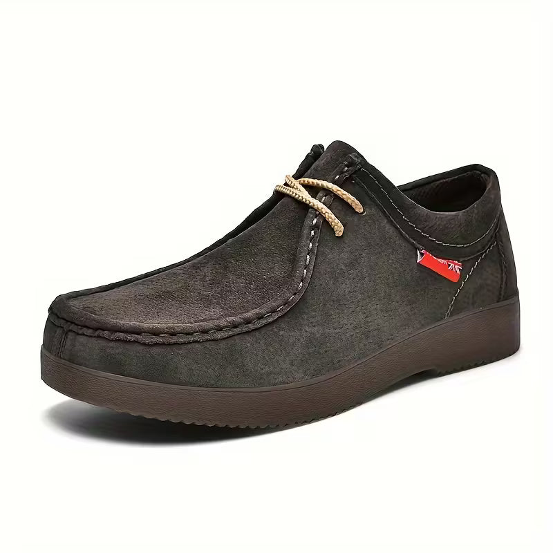 Casual schoenen van varkensleer met antislip rubberen zool