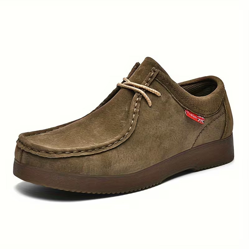 Casual schoenen van varkensleer met antislip rubberen zool
