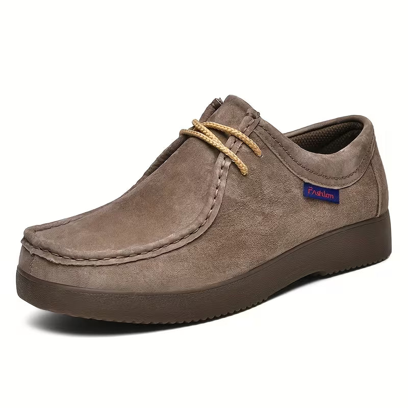 Casual schoenen van varkensleer met antislip rubberen zool
