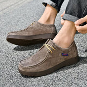 Casual schoenen van varkensleer met antislip rubberen zool