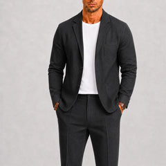Linnen pak met slim fit