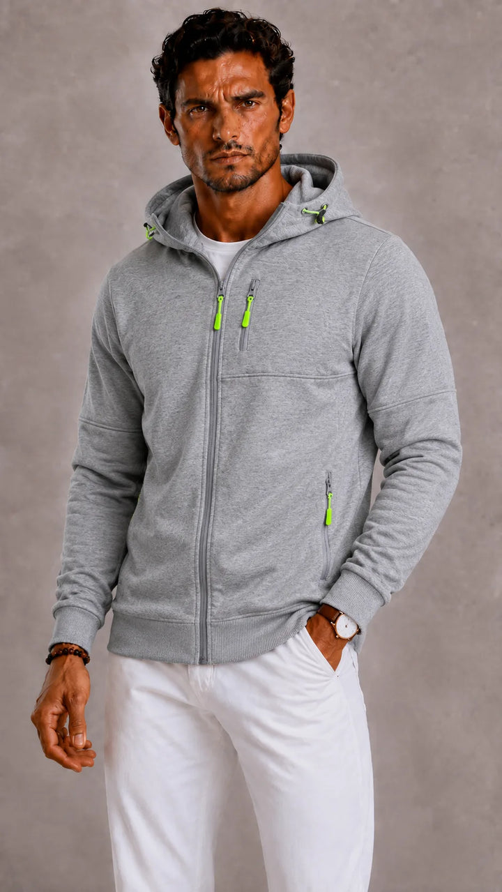Hoodie met rits en capuchon